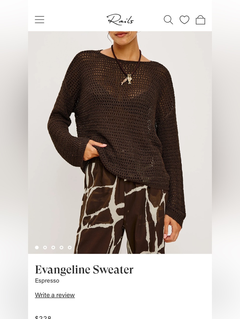 Rails Evangeline Sweater - Espresso